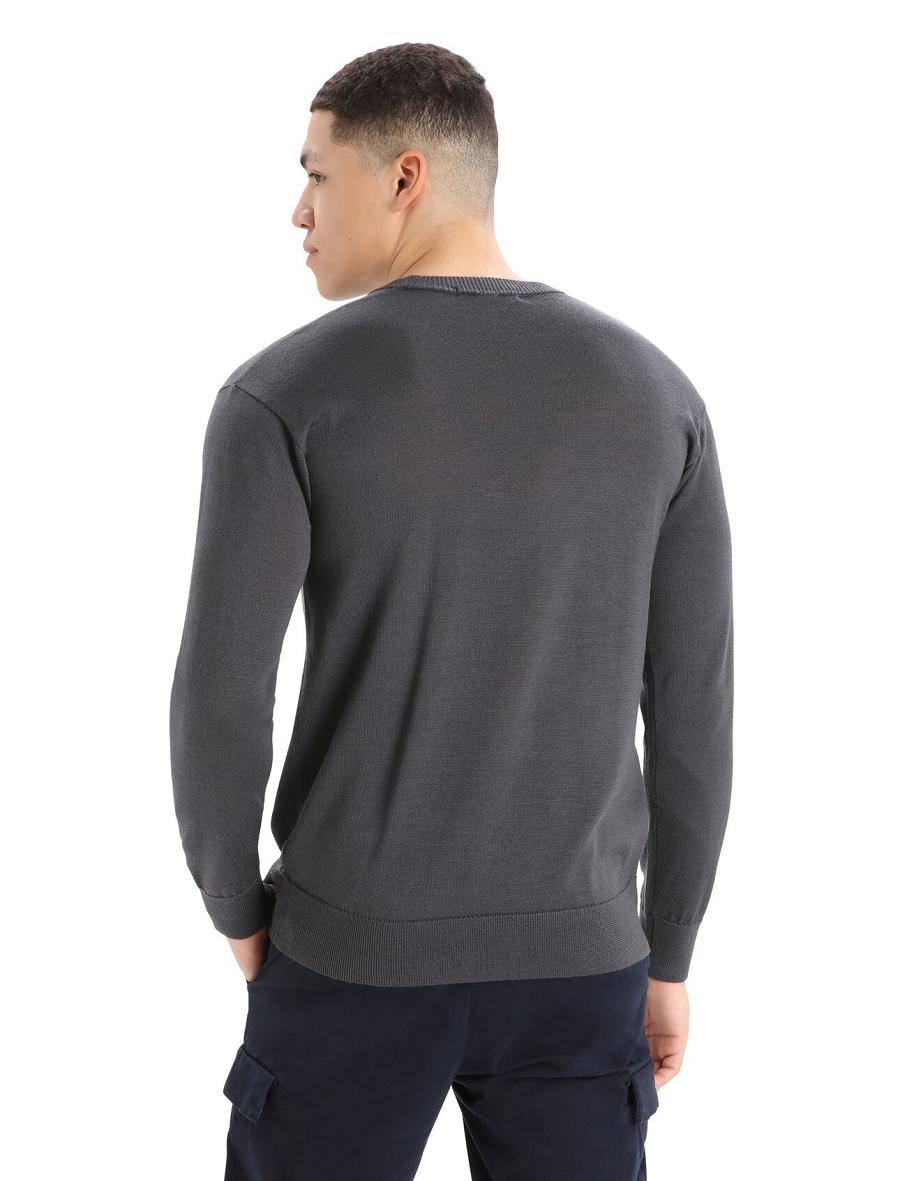 Icebreaker Cool-Lite™ Merino Nova Sweatshirt Miesten Neulepuserot Hopea Harmaat | FI 1216CTVE